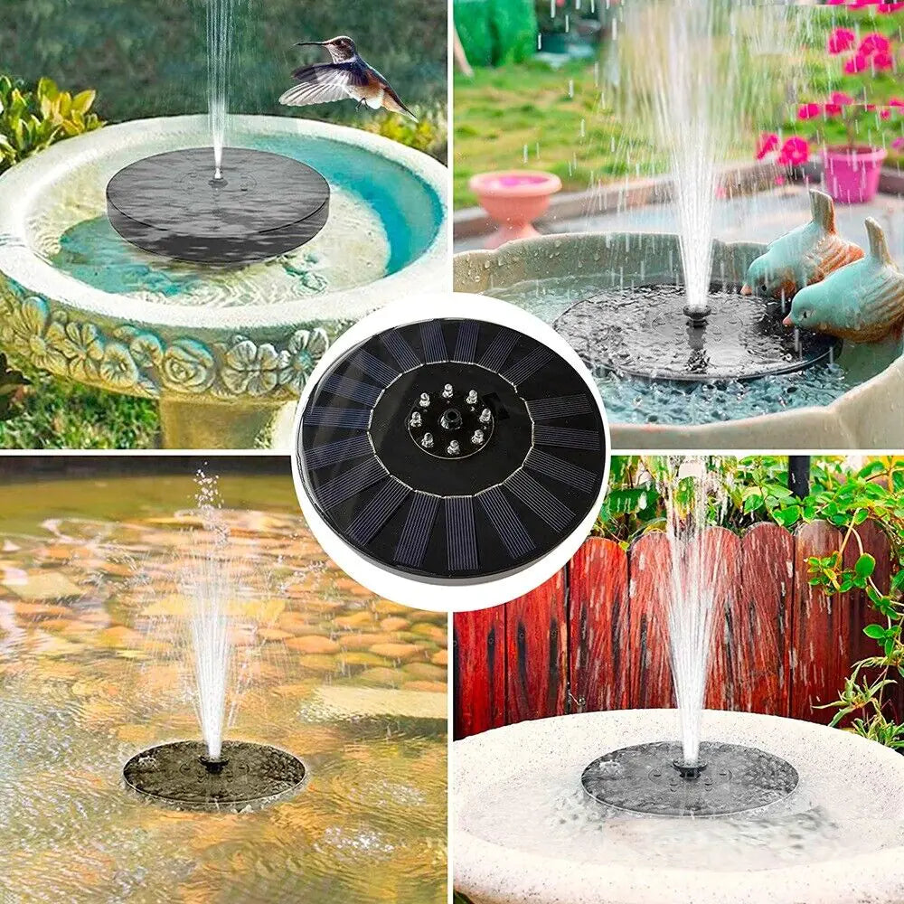 Solar Power Bird Bath Fountain Pump Upgrade 1.4W Solar Fountain With 4 Nozzles