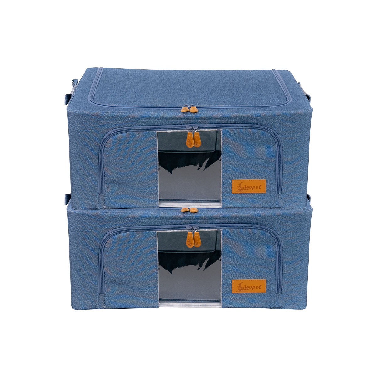 Hoppel 2pk Medium Collapsible Triple Access Storage Bin
