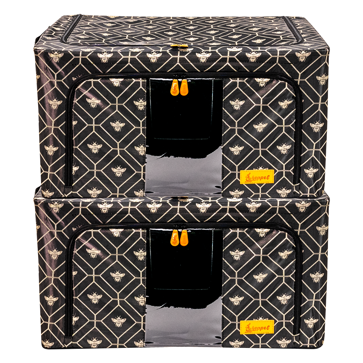 Hoppel 2pk X-Large Collapsible Triple Access Storage Bin