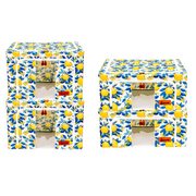 Hoppel 4pk (2 Med & 2 Lg) Collapsible Triple Access Storage Bins