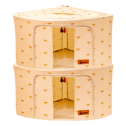 Hoppel 2pk Corner Collapsible Double Access Storage Bin