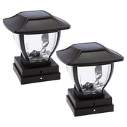 Maxsa Wave Style Solar Post and Deck Railing Lights - 2 pack