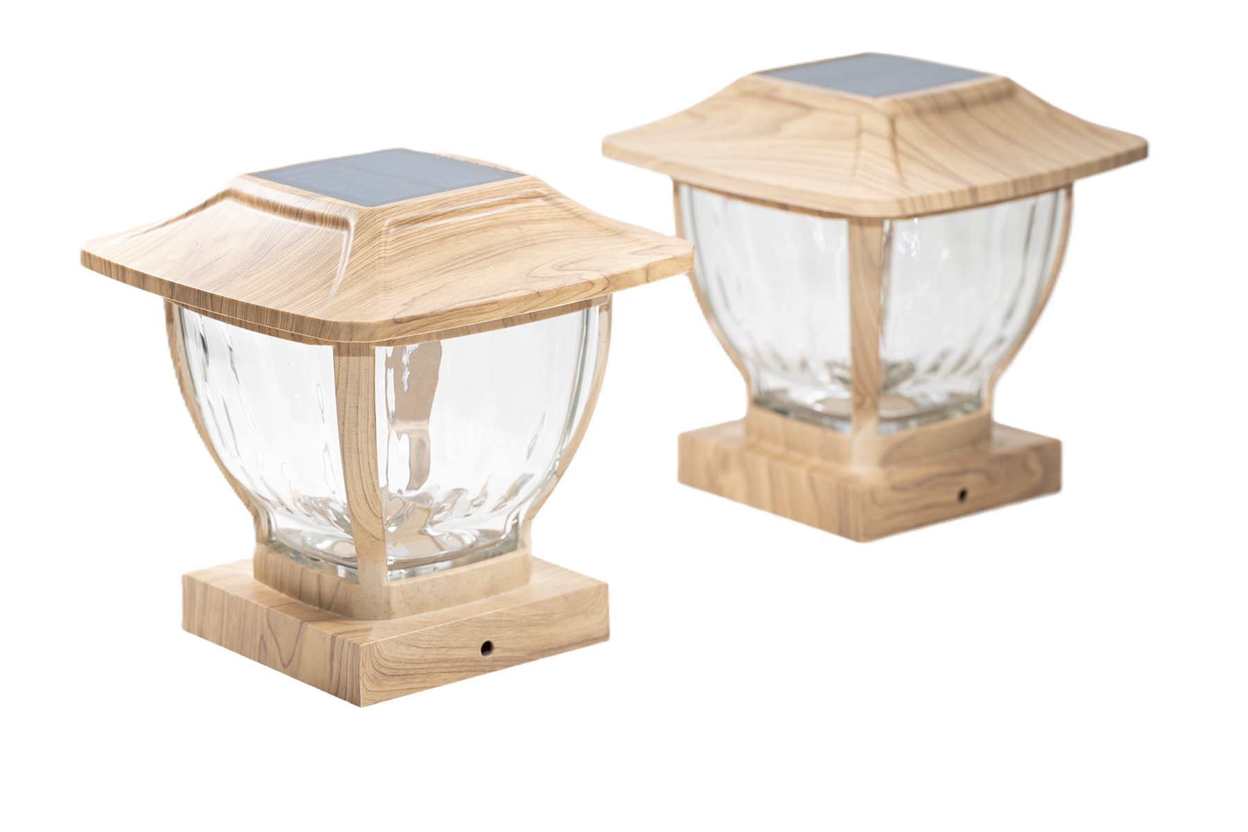 Maxsa Wave Style Solar Post and Deck Railing Lights - 2 pack